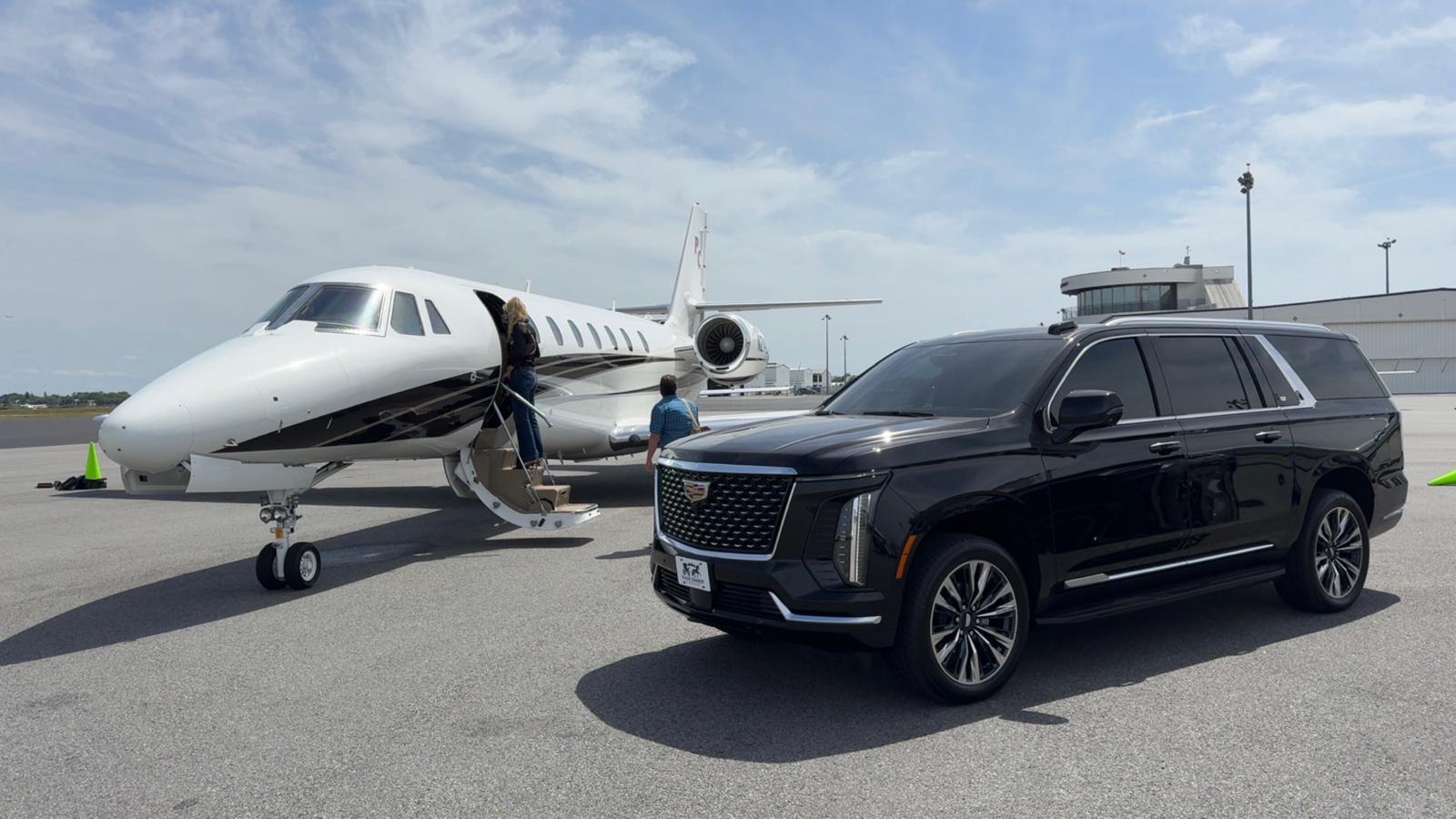 Black Cadillac Escalade for SFO airport transfers in San Francisco