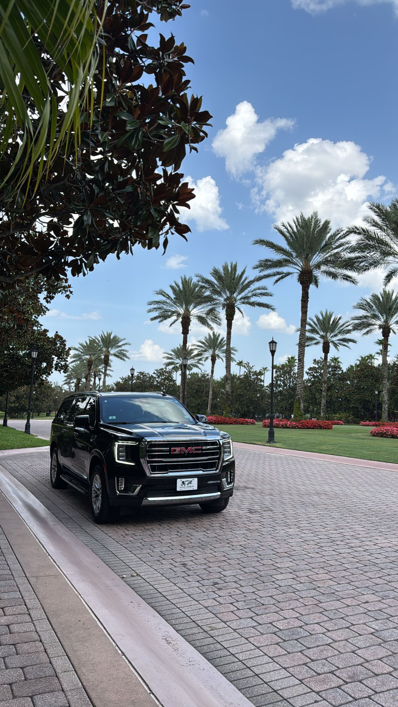 Black GMC Yukon for chauffeur and airport car service in Sanford, Florida